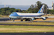 Air Force One on Tarmac Getting Ready To Take Off