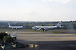 Two Air Force Ones on Tarmac Getting Ready To Take Off