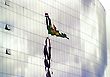 Brazilian Flag Reflected on a Building,Brasilia, Brazil