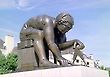 Sir Isaac Newton Statue, British Library, London, England