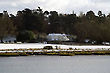 Snow and House by River Deben, Suffolk, England