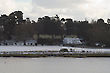 Snow, House by River Deben, Suffolk, England