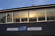 Royal Lifeboat Institution Window in Sunset, Southwold, Suffolk, England